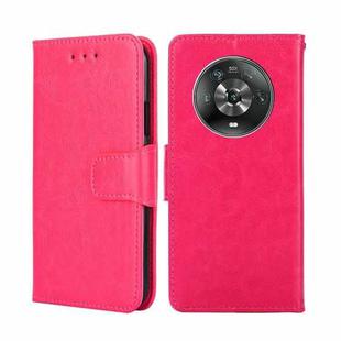 For Honor Magic4 Crystal Texture Leather Phone Case(Rose Red)