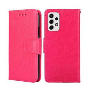 For Samsung Galaxy A23 5G Crystal Texture Leather Phone Case(Rose Red)