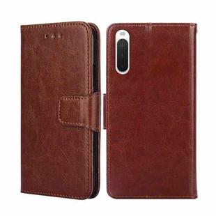 For Sony Xperia 10 IV Crystal Texture Leather Phone Case(Brown)