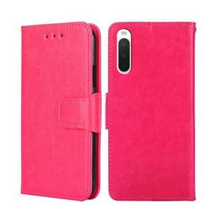 For Sony Xperia 10 IV Crystal Texture Leather Phone Case(Rose Red)