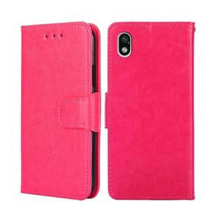 For Sony Xperia Ace III Crystal Texture Leather Phone Case(Rose Red)