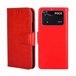 For Xiaomi Poco M4 Pro Crystal Texture Leather Phone Case(Red)