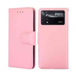 For Xiaomi Poco X4 Pro 5G Crystal Texture Leather Phone Case(Pink)