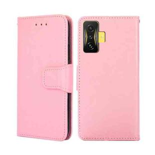 For Xiaomi Redmi K50 Gaming Crystal Texture Leather Phone Case(Pink)