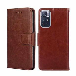 For Xiaomi Redmi Note 11 5G/Poco M4 Pro 5G Crystal Texture Leather Phone Case(Brown)