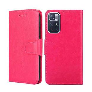 For Xiaomi Redmi Note 11 5G/Poco M4 Pro 5G Crystal Texture Leather Phone Case(Rose Red)