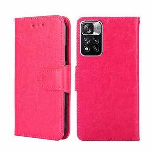 For Xiaomi Redmi Note 11 Pro 5G/11 Pro+ 5G Crystal Texture Leather Phone Case(Rose Red)