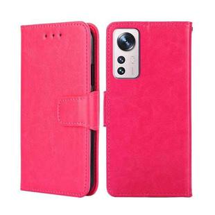 For Xiaomi 12 Pro Crystal Texture Leather Phone Case(Rose Red)