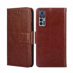 For TCL 30 5G / 30+ 5G Crystal Texture Leather Phone Case(Brown)