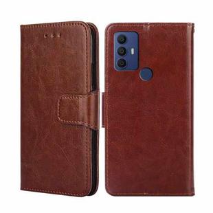 For TCL 30 SE/306/305 / Sharp Aqous V6/V6 Plus Crystal Texture Leather Phone Case(Brown)