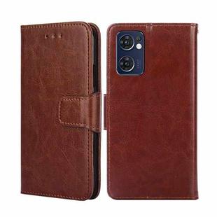 For TCL 30V 5G T781S Crystal Texture Leather Phone Case(Brown)