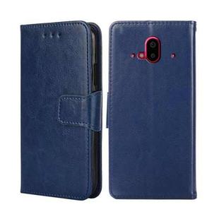 For Fujitsu Arrows F-52B Crystal Texture Leather Phone Case(Royal Blue)