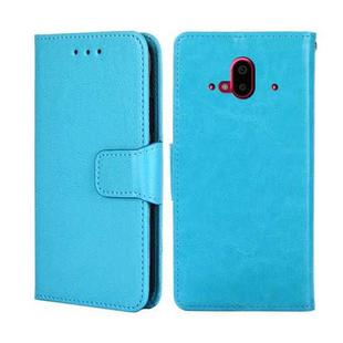 For Fujitsu Arrows F-52B Crystal Texture Leather Phone Case(Sky Blue)
