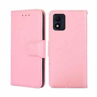 For Alcatel 1B 2022 Crystal Texture Leather Phone Case(Pink)