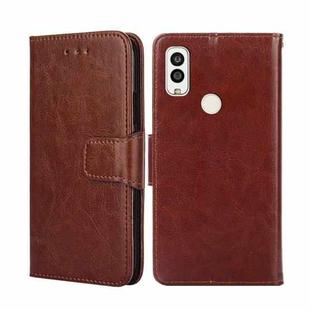 For Kyocera Android One S9/Digno Sanga Edition Crystal Texture Leather Phone Case(Brown)