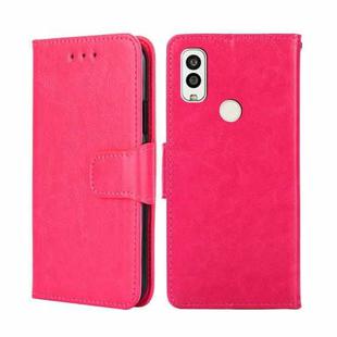 For Kyocera Android One S9/Digno Sanga Edition Crystal Texture Leather Phone Case(Rose Red)