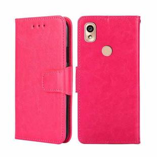 For Kyocera KY-51B Crystal Texture Leather Phone Case(Rose Red)