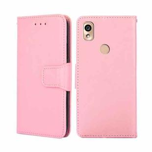 For Kyocera KY-51B Crystal Texture Leather Phone Case(Pink)