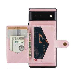 For Google Pixel 6A JEEHOOD Retro Magnetic Detachable Phone Case(Pink)