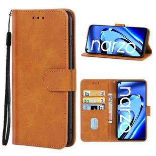 For OPPO Realme Narzo 50 Pro Leather Phone Case(Brown)