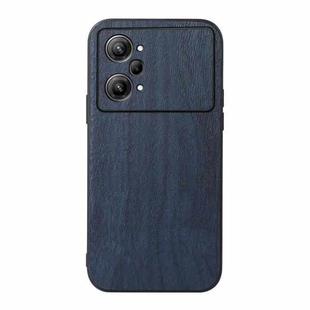 For OPPO K10 Pro 5G Wood Texture PU Phone Case(Blue)