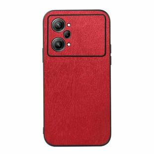 For OPPO K10 Pro 5G Wood Texture PU Phone Case(Red)