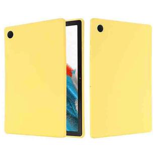 For Samsung Galaxy Tab A8 10.5 2021 Solid Color Liquid Silicone Shockpoof Tablet Case(Yellow)