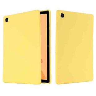 For Samsung Galaxy Tab A7 2020 Solid Color Liquid Silicone Shockpoof Tablet Case(Yellow)