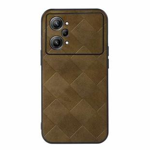For OPPO K10 Pro 5G Weave Plaid PU Phone Case(Green)