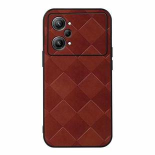 For OPPO K10 Pro 5G Weave Plaid PU Phone Case(Brown)