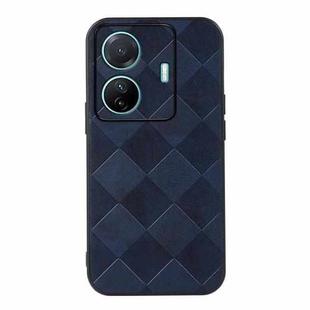 For vivo S15e Weave Plaid PU Phone Case(Blue)