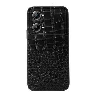 For OPPO K10 Pro 5G Crocodile Top Layer Cowhide Leather Phone Case(Black)
