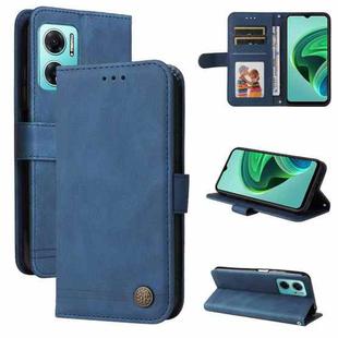 For Xiaomi Redmi Note 11E / 10 Prime+ 5G Skin Feel Life Tree Metal Button Leather Phone Case(Blue)