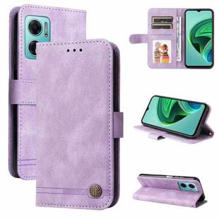 For Xiaomi Redmi Note 11E / 10 Prime+ 5G Skin Feel Life Tree Metal Button Leather Phone Case(Purple)