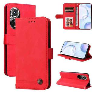 For Honor 50 Pro / Huawei nova 9 Pro Skin Feel Life Tree Metal Button Leather Phone Case(Red)