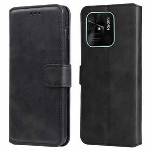For Xiaomi Redmi 10C 4G Classic Calf Texture Flip Leather Phone Case(Black)