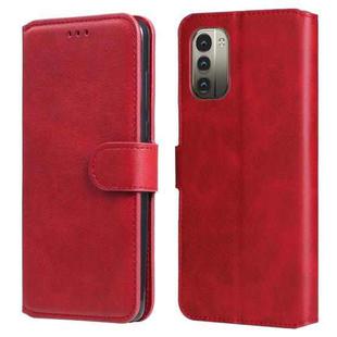 For Nokia G21 / G11 Classic Calf Texture Flip Leather Phone Case(Red)