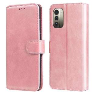 For Nokia G21 / G11 Classic Calf Texture Flip Leather Phone Case(Rose Gold)