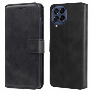 For Samsung Galaxy M53 5G Classic Calf Texture Flip Leather Phone Case(Black)