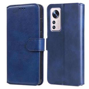 For Xiaomi 12 / 12X Classic Calf Texture Flip Leather Phone Case(Blue)