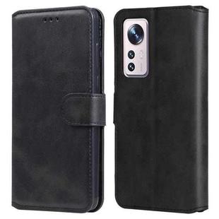 For Xiaomi 12 / 12X Classic Calf Texture Flip Leather Phone Case(Black)