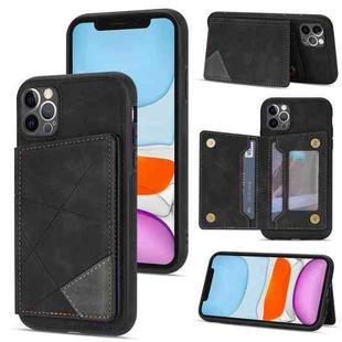 For iPhone 11 Pro Max Line Card Holder Phone Case (Black)