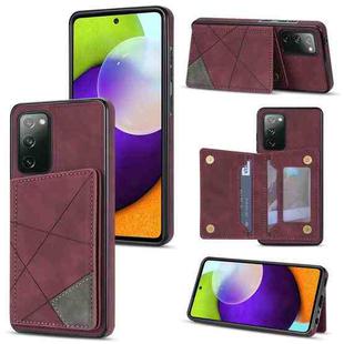 For Samsung Galaxy S20 Line Card Holder Phone Case(Wine Red)