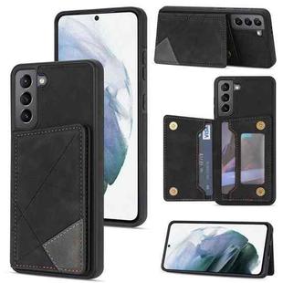 For Samsung Galaxy S21+ 5G Line Card Holder Phone Case(Black)