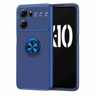 For OPPO K10 Metal Ring Holder TPU Phone Case(Blue)
