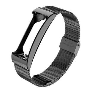 For Fitbit Inspire HR Mijobs Milan Buckle Stainless Steel Watch Band(Black)
