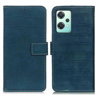 For OnePlus CE 2 Lite 5G Magnetic Crocodile Texture Horizontal Flip Leather Phone Case(Green)