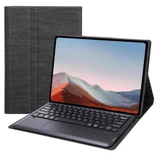 SF128-A Tree Texture Touchpad Bluetooth Keyboard Leather Tablet Case For Microsoft Surface Pro 8(Black)