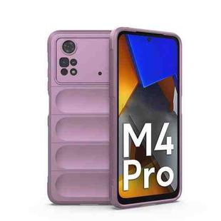 For Xiaomi Poco M4 Pro 4G Magic Shield TPU + Flannel Phone Case(Purple)