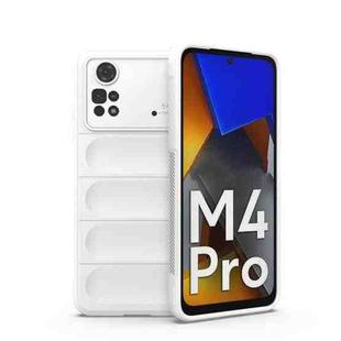 For Xiaomi Poco M4 Pro 4G Magic Shield TPU + Flannel Phone Case(White)